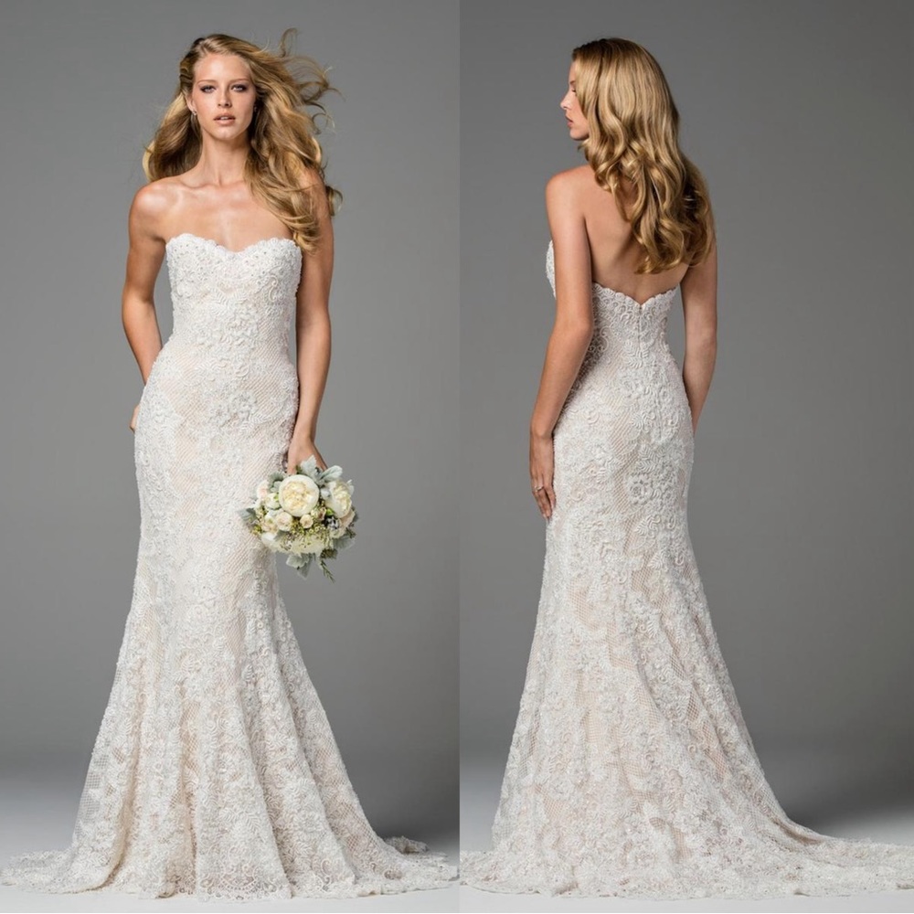 Watters Wedding Dress Copeland-2104B Size 8 Ivory/Almond